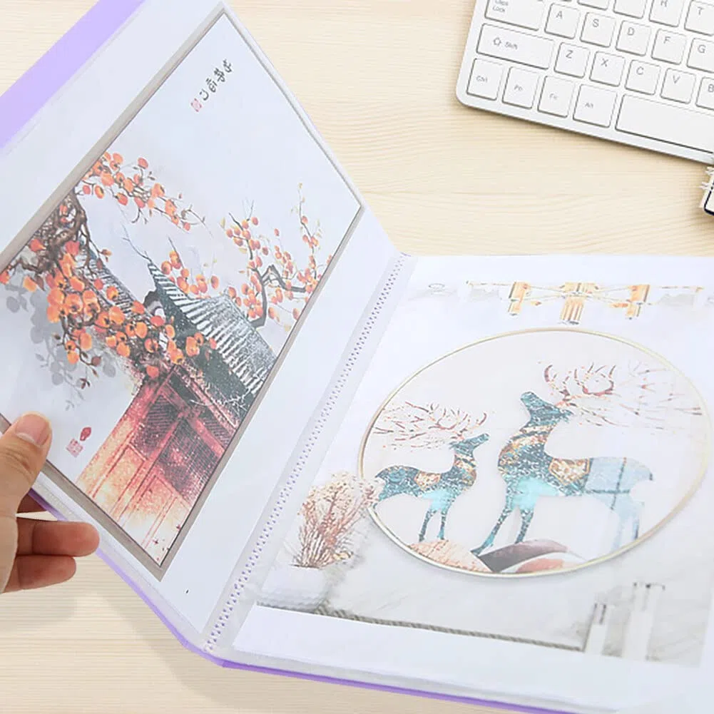Raccoglitore per Diamond Art, Diamond Painting Storage Book con 30 Tasche Trasparenti per Painting Presentation