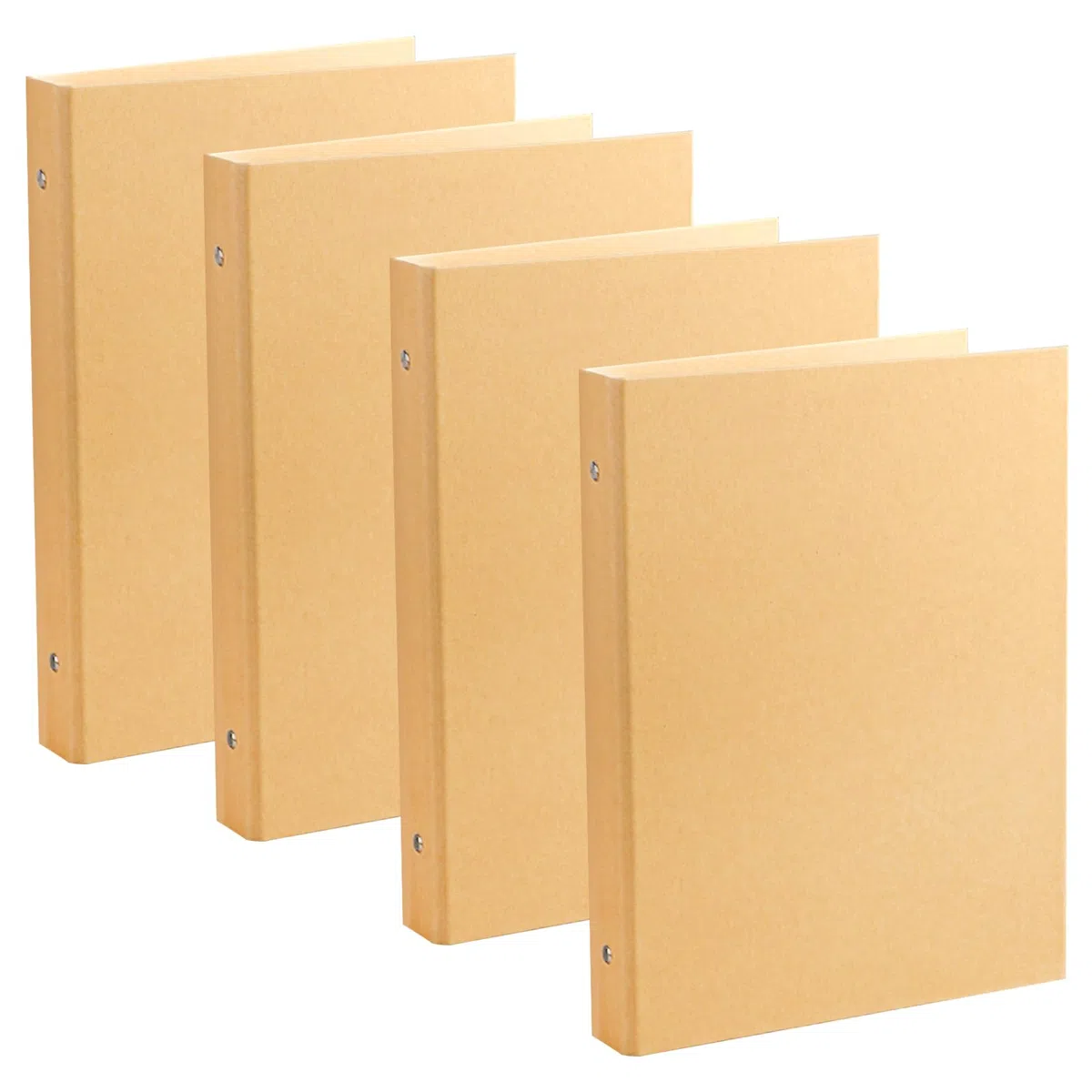 4 Pezzi Raccoglitore ad Anelli A5,Quaderno ad Anelli A5,Copertina Raccoglitore Kraft 6 Fori Raccoglitore Anelli a5 per Ufficio Scuola Multifunzione fai da te Forniture