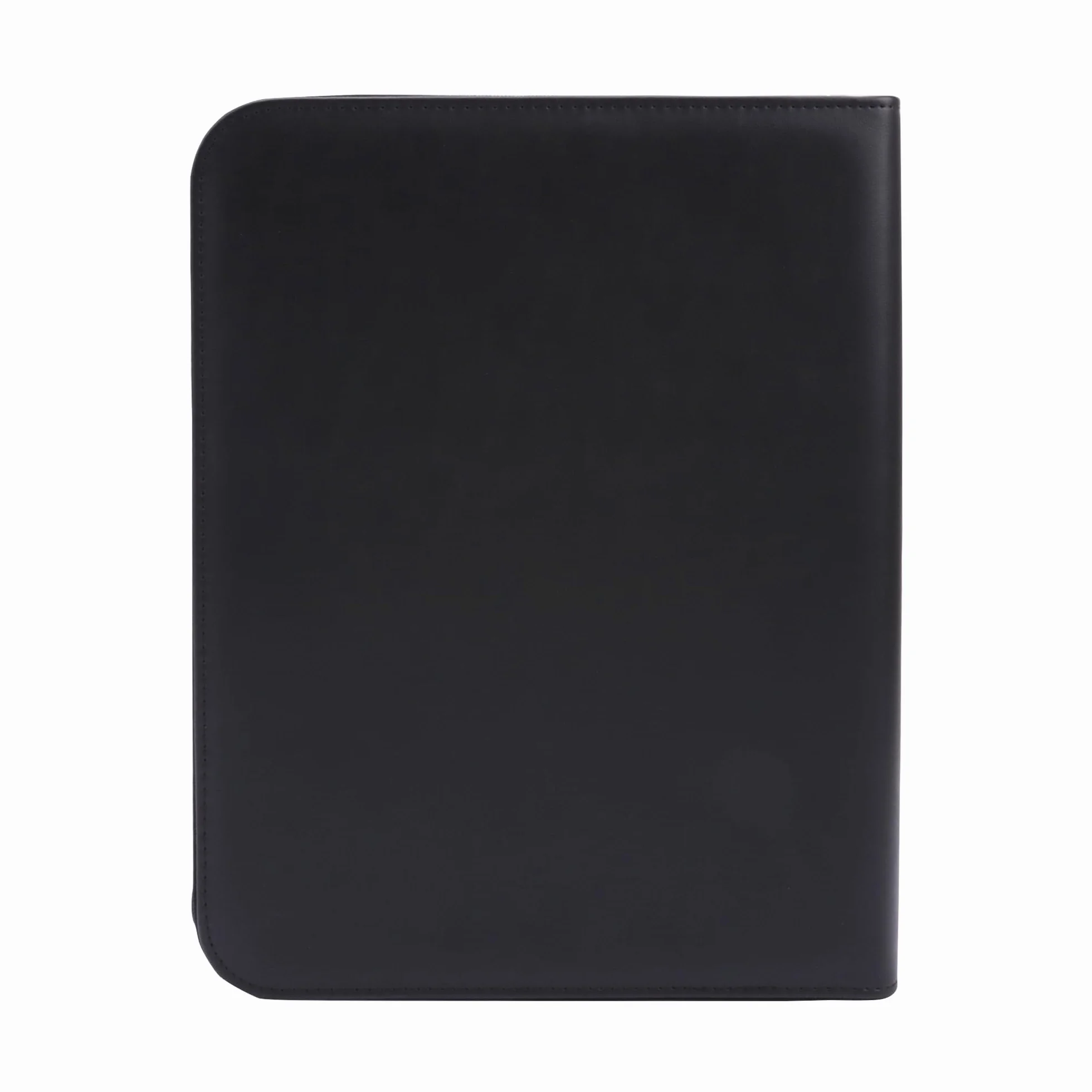 Genie 10742 Cartellina Con Blocco A4 Ad Anelli In Finta Pelle, Chiusura A Lampo, Con Calcolatrice Tascabile E Inserto Porta Penna, Colore: Nero