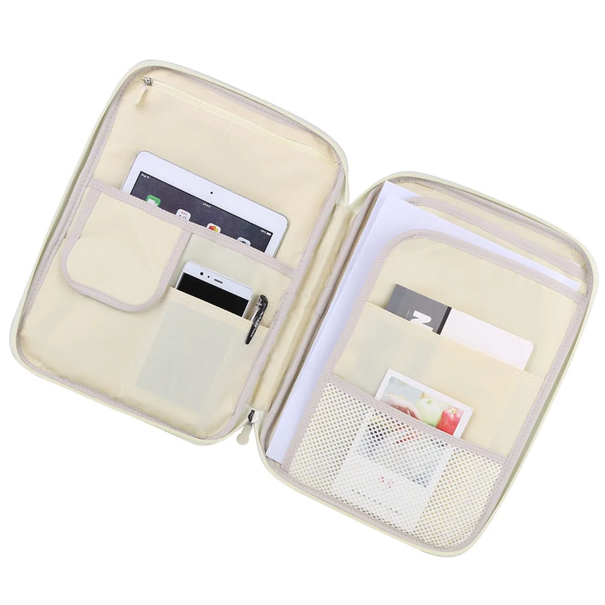 Borsa Portadocumenti A4 Viola, Organizer Multitasche, Impermeabile, Perfetta per Viaggi di Lavoro, Robusto Tessuto Oxford, Contiene Documenti A4 (#03)
