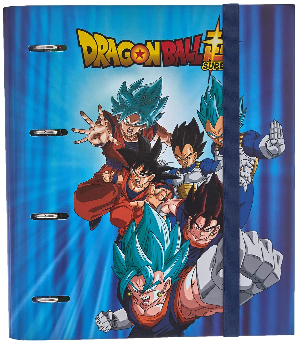 Grupo Erik: Raccoglitore Organizer Dragon Ball | Raccoglitore ad anelli A4 con fogli e divisori, con chiusura elastica, include block di 100 fogli A4, separatori pagine e cartella portadocumenti