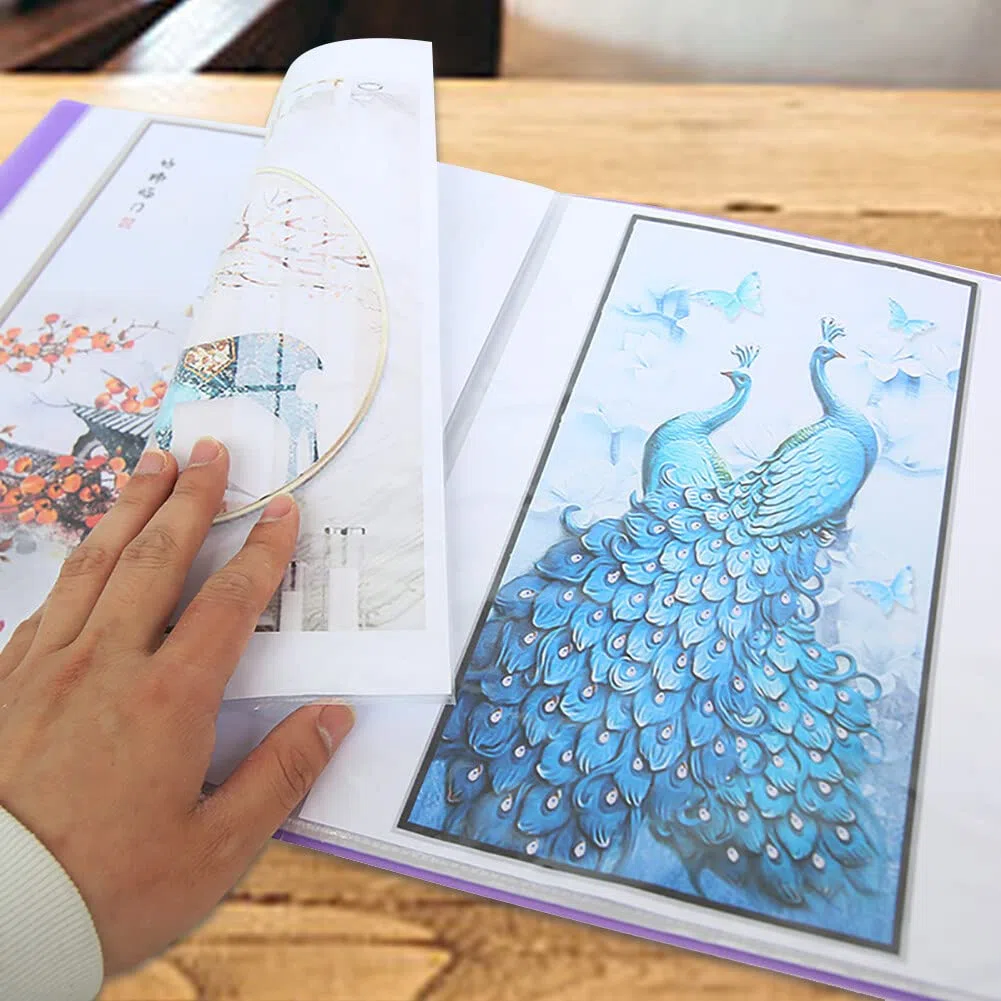 Raccoglitore per Diamond Art, Diamond Painting Storage Book con 30 Tasche Trasparenti per Painting Presentation
