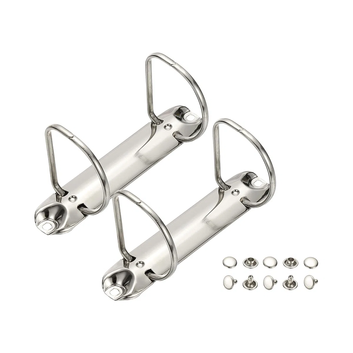 PATIKIL B7 2 Meccanismi Raccoglitore Anelli, 2 Set 1.97" Anelli D Sostituzione Raccoglitore Planner Spina Legatoria Mobili Organizzatori Archivio Carta Accessori Cartella, 26mm Argento